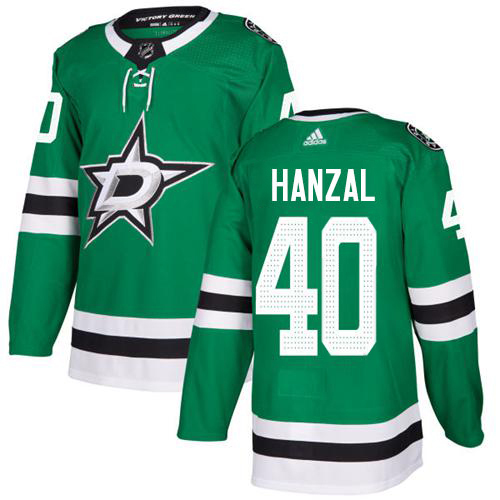 Adidas Men Dallas Stars #40 Martin Hanzal Green Home Authentic Stitched NHL Jersey